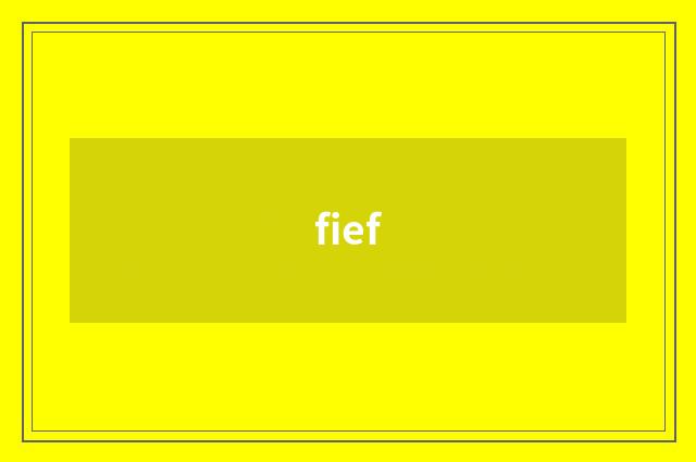 fief