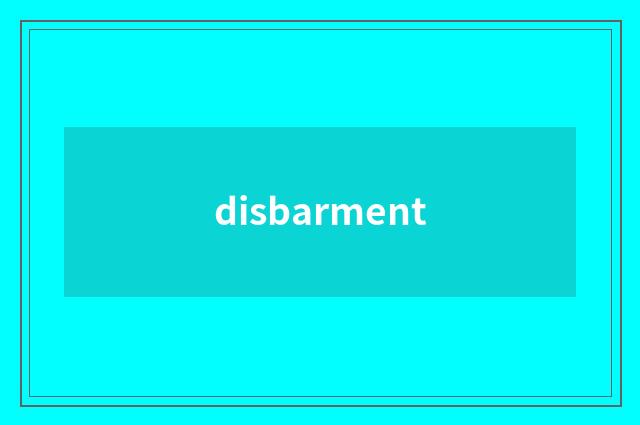 disbarment