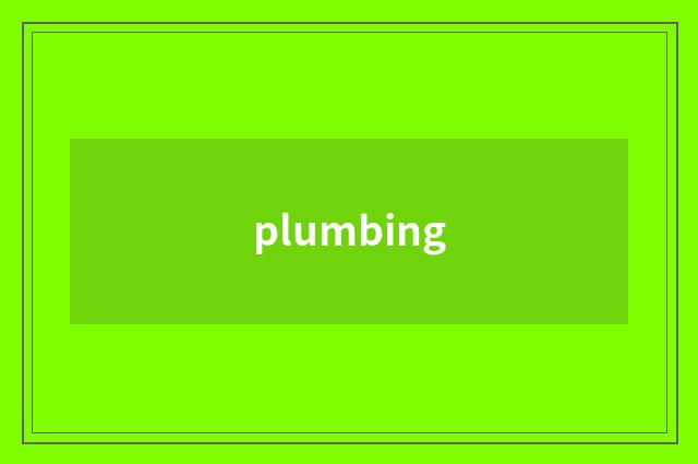 plumbing