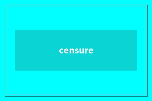 censure