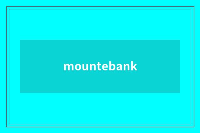 mountebank