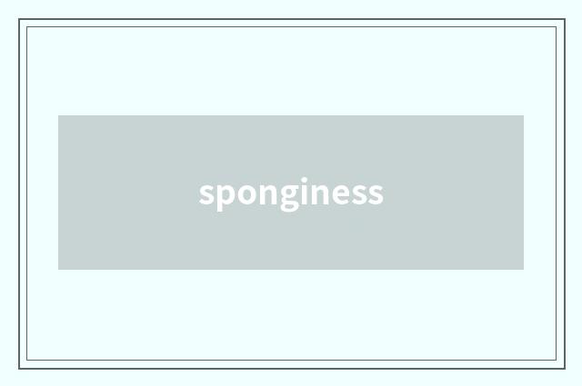 sponginess