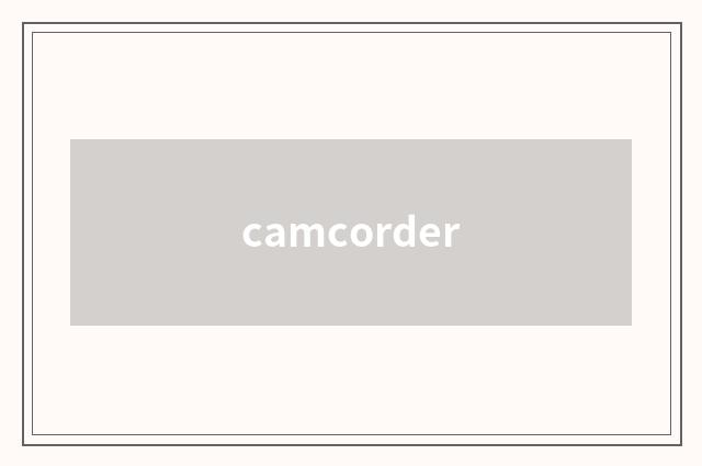 camcorder