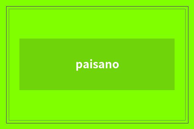paisano