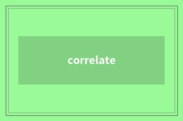 correlate