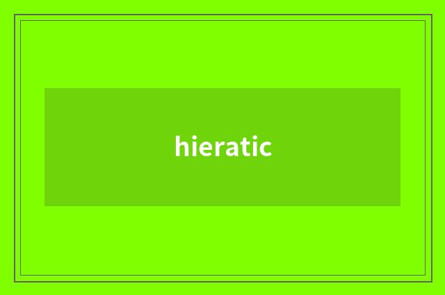 hieratic