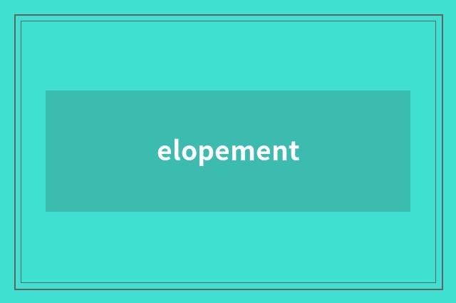 elopement