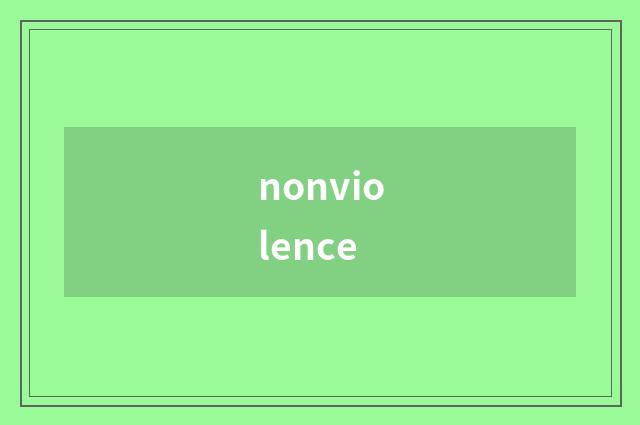 nonviolence