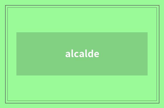alcalde