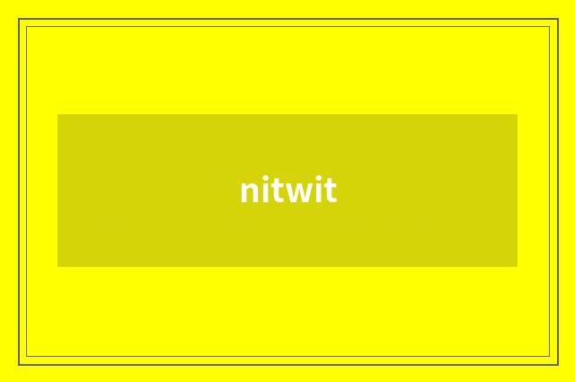 nitwit