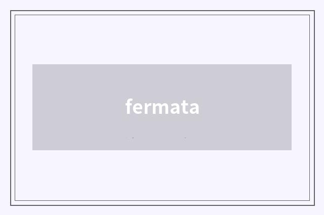 fermata