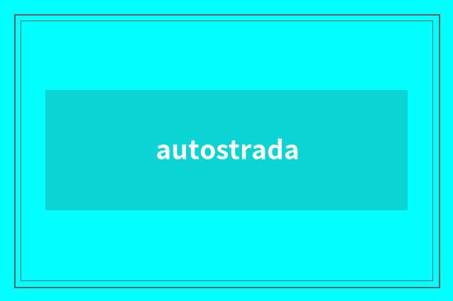 autostrada