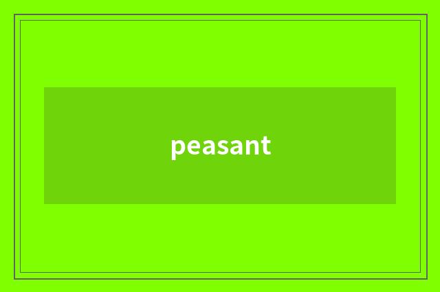 peasant