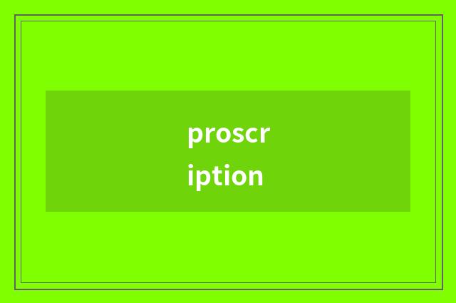 proscription