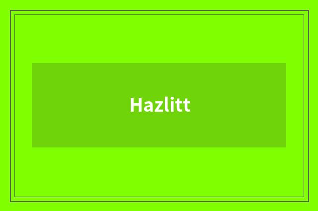 Hazlitt