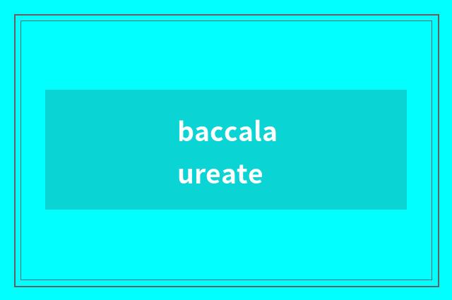 baccalaureate