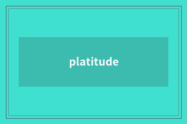 platitude