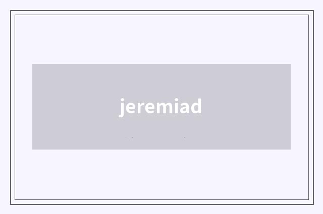 jeremiad