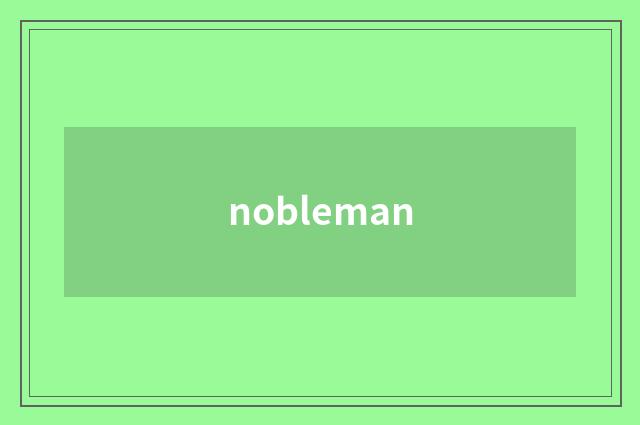 nobleman