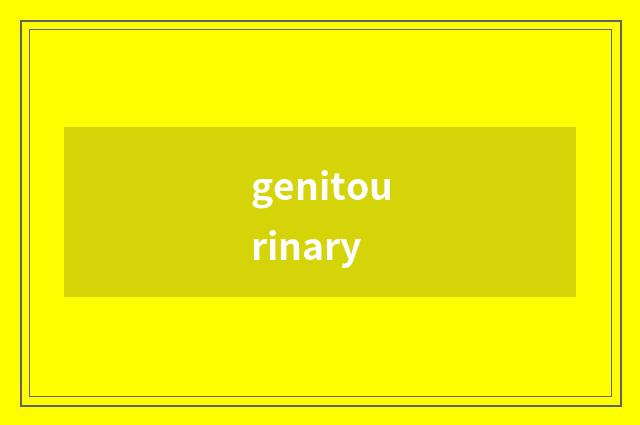 genitourinary