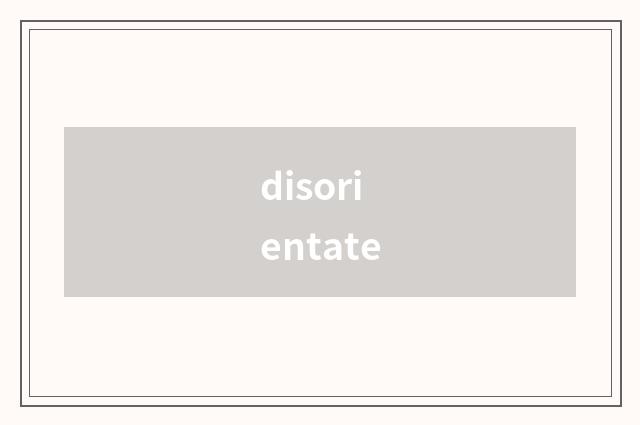 disorientate