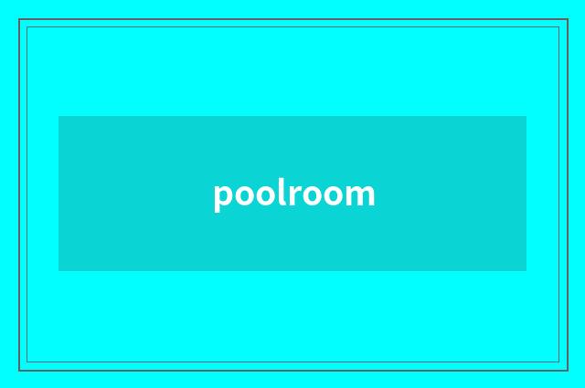 poolroom