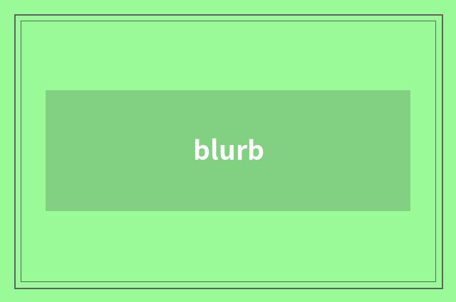 blurb