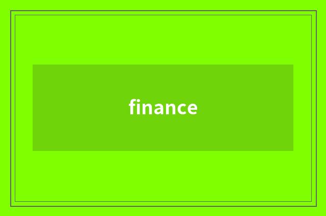 finance