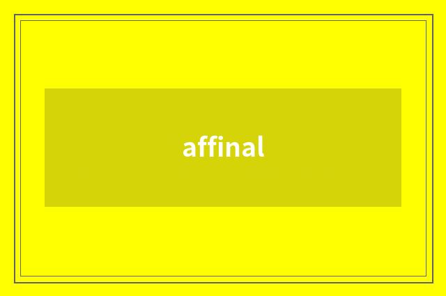affinal
