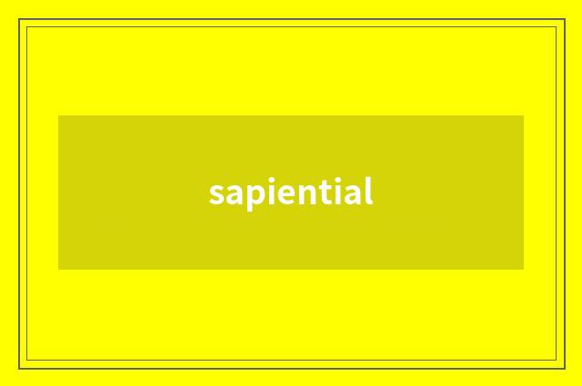 sapiential