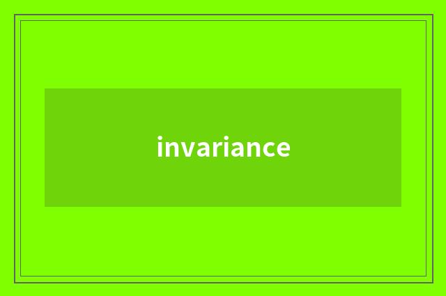 invariance