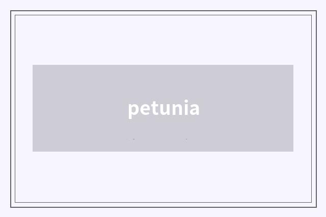 petunia