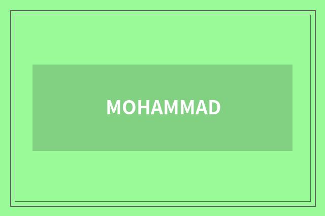 MOHAMMAD