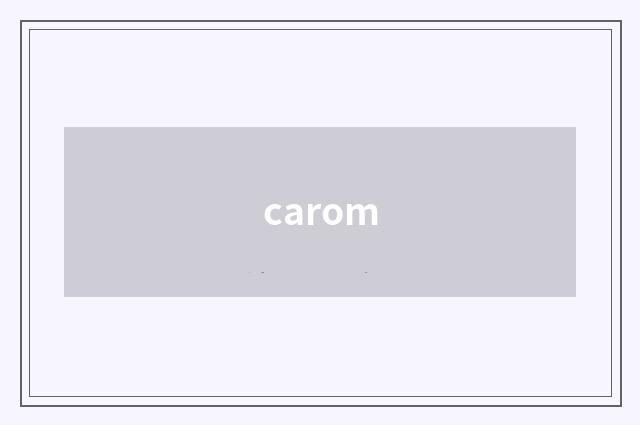 carom
