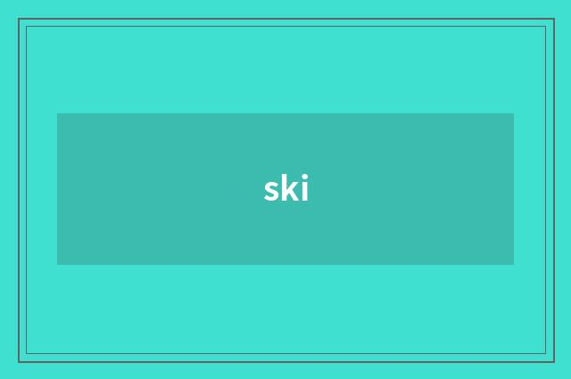 ski