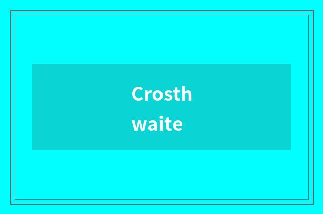 Crosthwaite