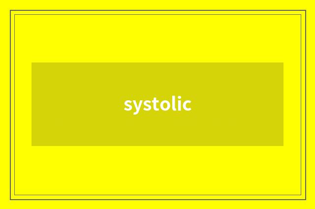 systolic