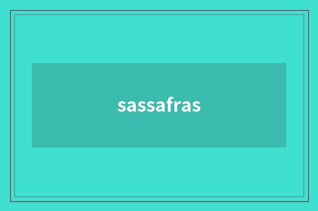 sassafras