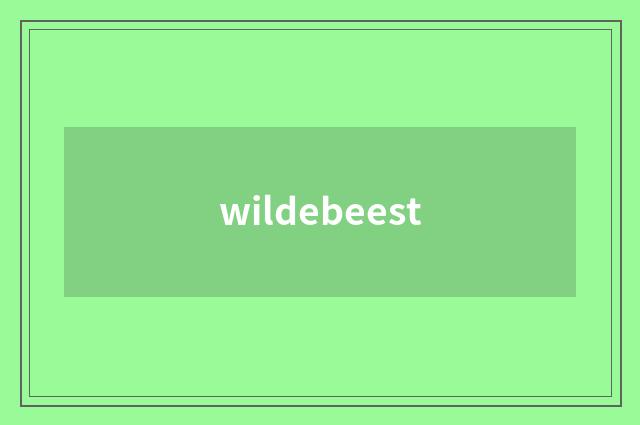 wildebeest