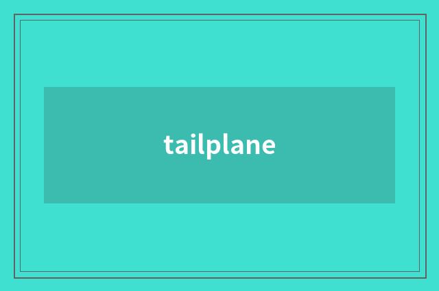 tailplane