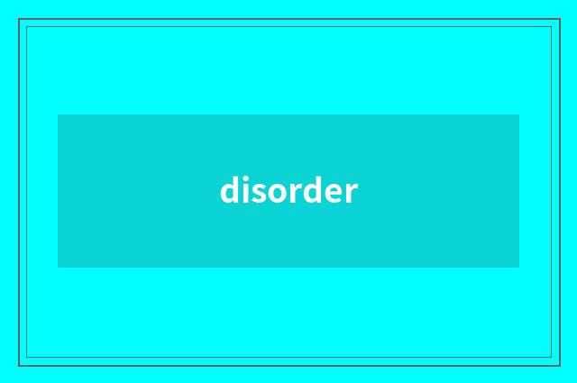 disorder