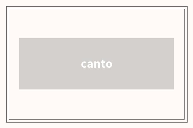 canto