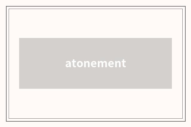 atonement