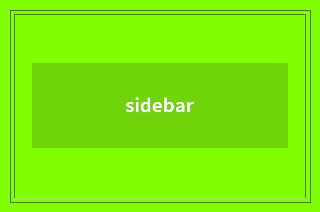 sidebar