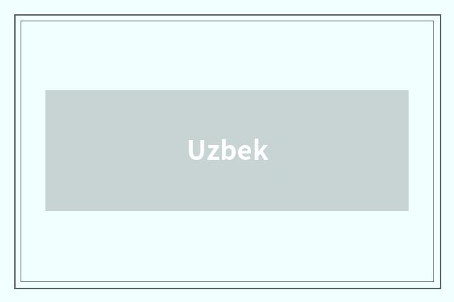 Uzbek