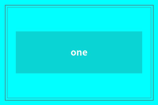 one