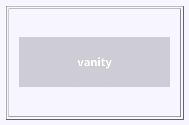 vanity