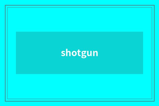 shotgun