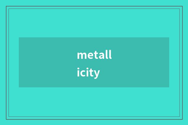 metallicity