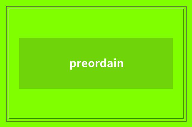 preordain